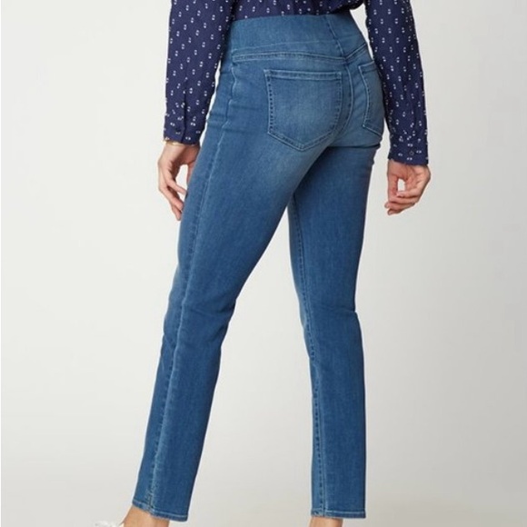 NYDJ Pull-on Skinny Split Ankle Jean Size 8 EUC - Picture 2 of 12